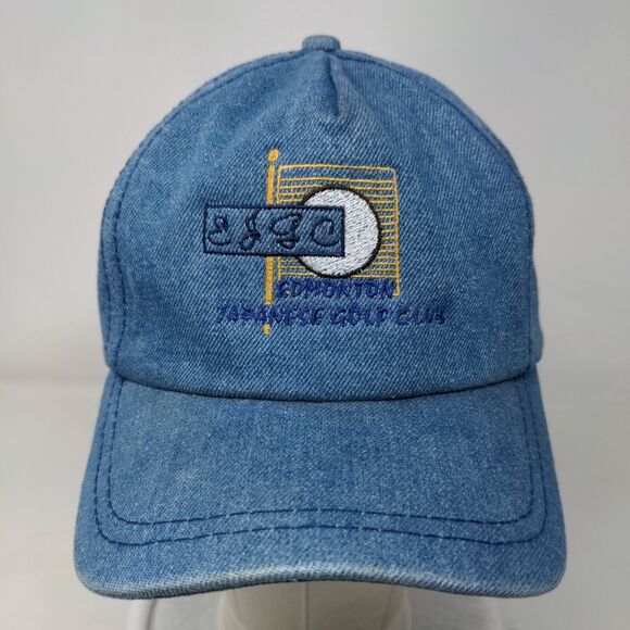 EJGC Edmonton Japanese Golf Club Blue One Size Adjustable Embroidered Denim - Picture 2 of 7